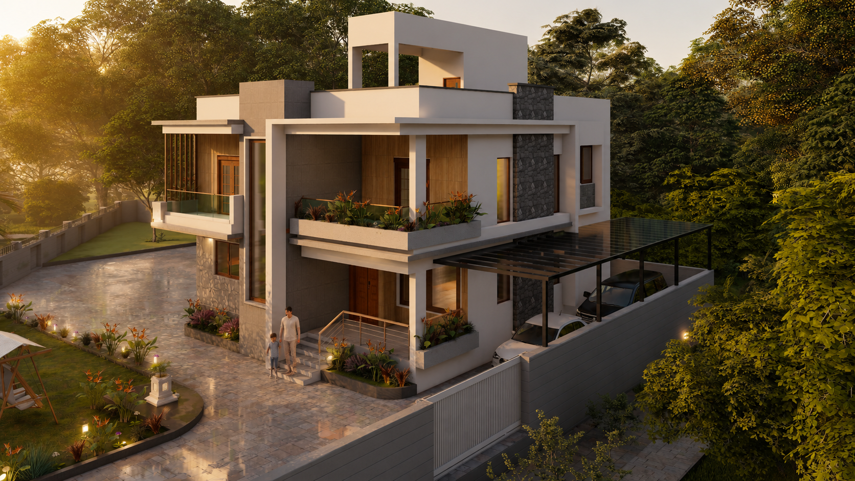 Private residence architectural visualization